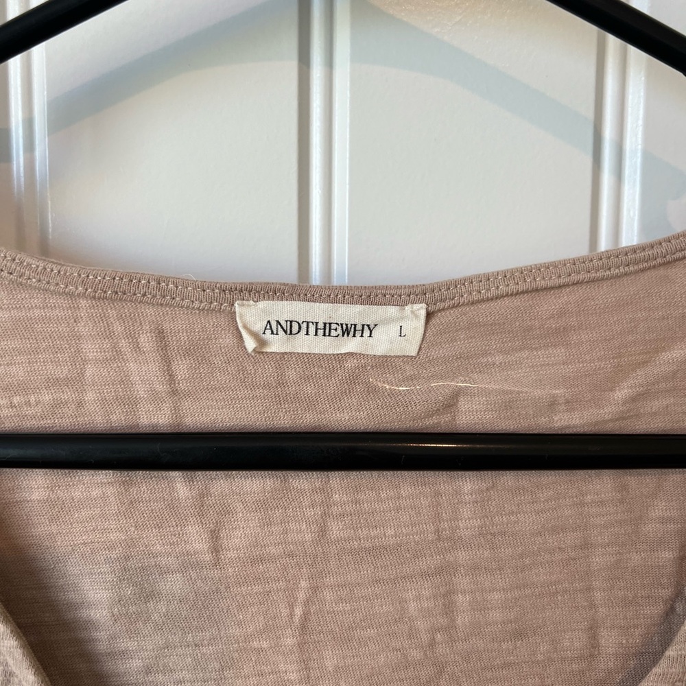 AndTheWhy 3/4 Tan Blouse - Picture 2 of 3